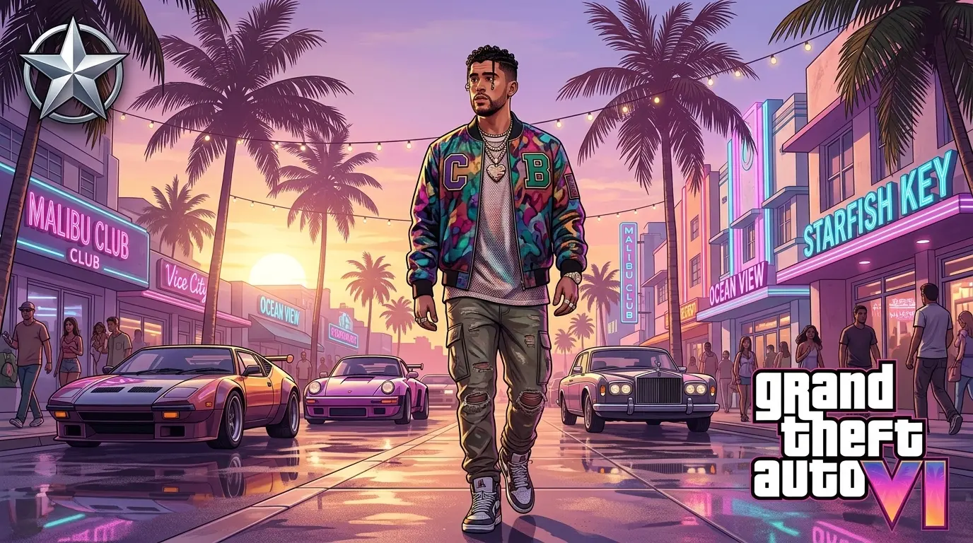 Bad Bunny aterriza en Vice City: Se confirman tres de sus temazos para la banda sonora de GTA 6