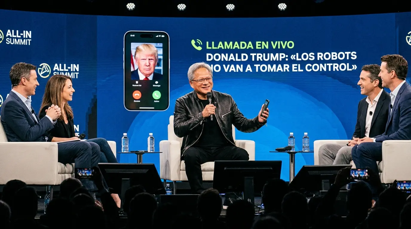“Los robots no tomarán el control”: Jensen Huang pone a Trump en altavoz