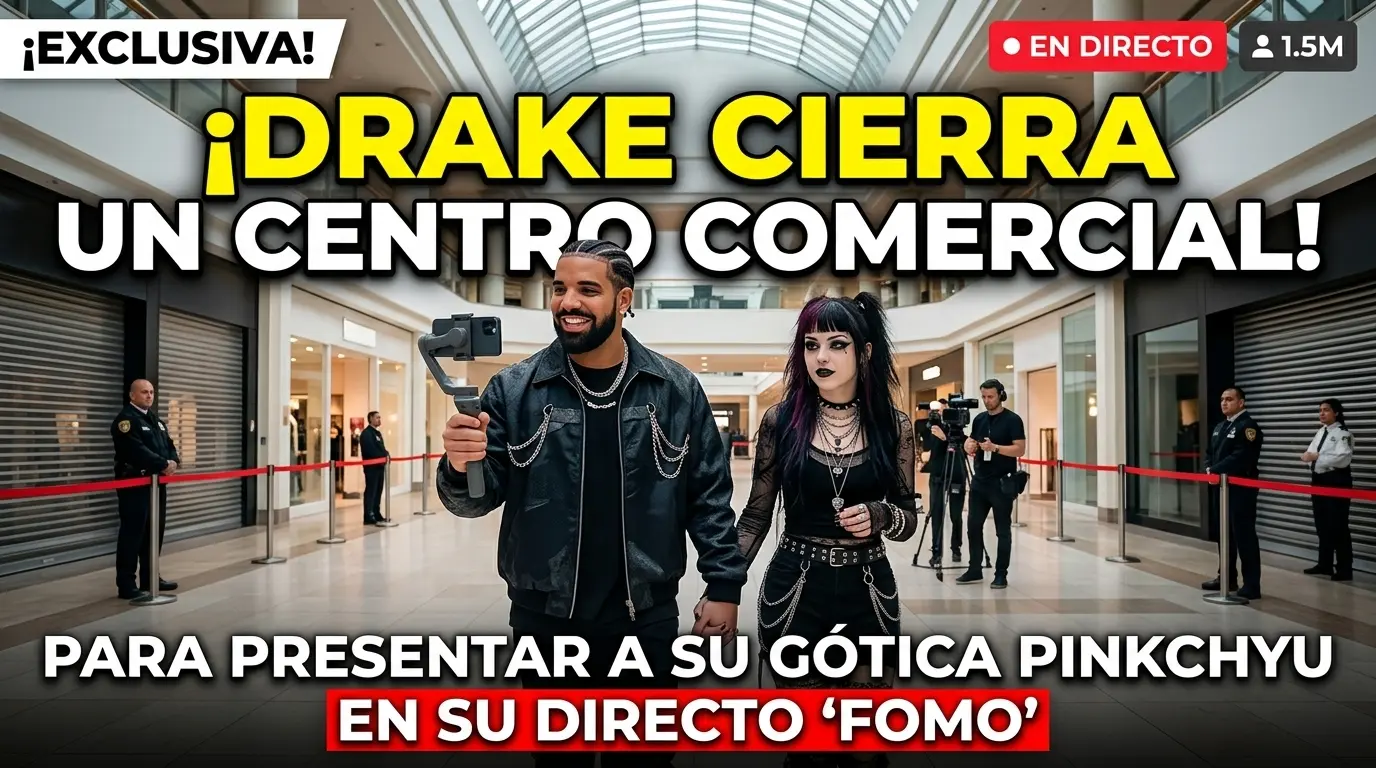 Drake cierra un centro comercial entero para presentar a su novia gótica Pinkchyu