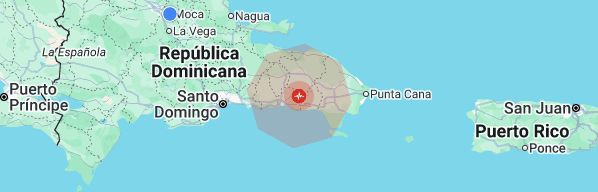 Terremoto de magnitud 4.8 sacude cerca de Villa Hermosa REPUBLICA DOMINICANA