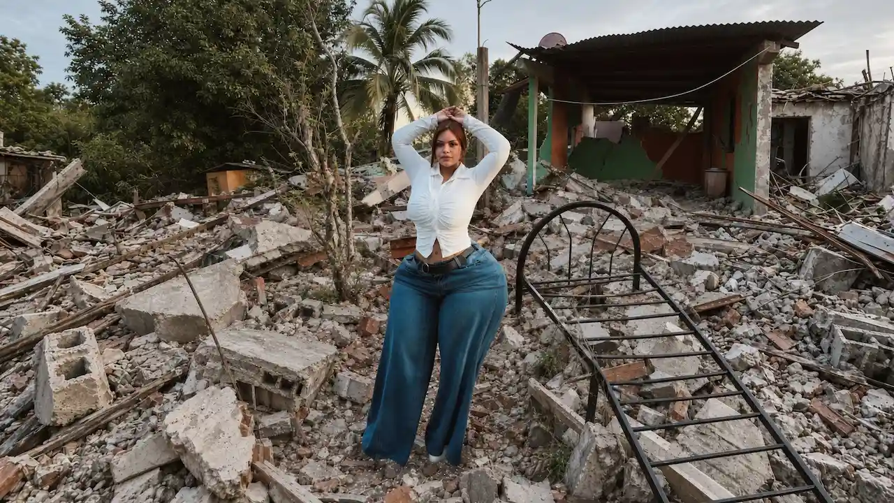 Gracie Bon desata polémica por sus fotos entre los escombros del terremoto